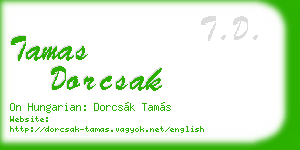 tamas dorcsak business card