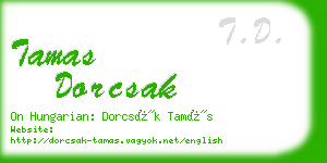 tamas dorcsak business card